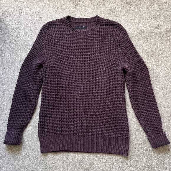 Mens All Saints Tornn Crewneck Sweater Small Merino Wool Blend - Picture 5 of 11